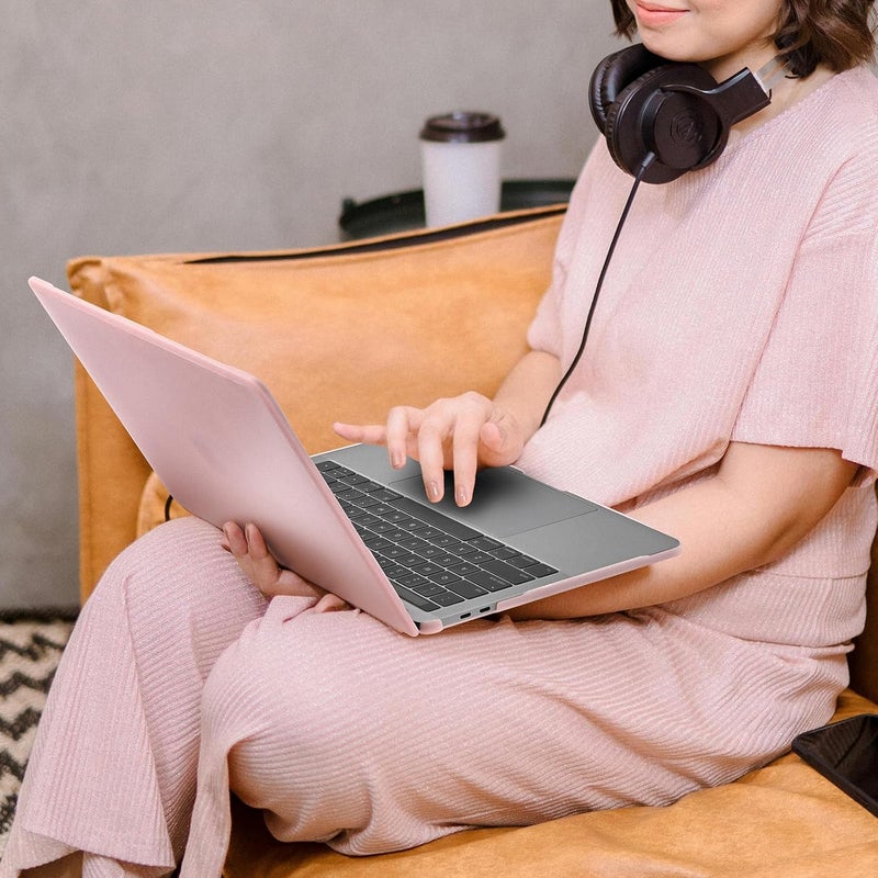 BlueSwan Anti-Cracking Hard Shell Case for MacBook Pro 13 inch, M2/M1 2025 2022-2017 A2338 A2289 A2251 A2159 A1989 A1706 A1708, Scratch Resistant & Drop-Protection Soft TPU Bumper, Frosted Baby Pink - Image 3